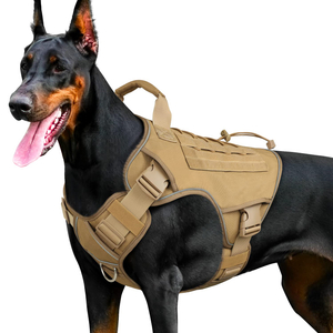سترة كلب عسكرية عاكسة قابلة للتعديل بدون سحب 